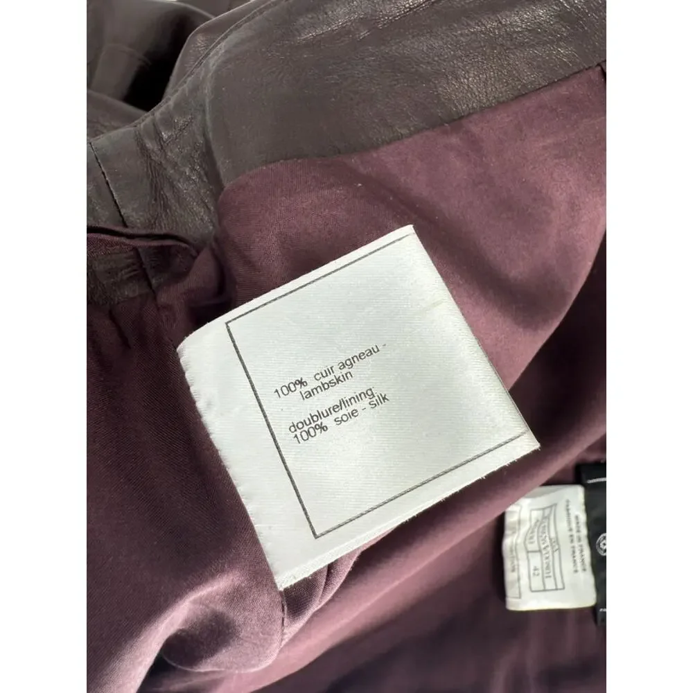 Chanel Chocolate Brown Lambskin Skirt – Size 42